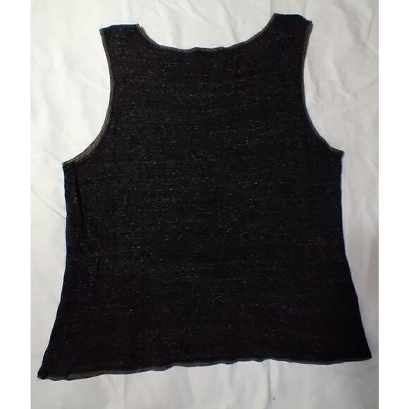 HABITAT WOMENS COTTON BLEND TOP SLEEVELESS TANK SIZE LARGE GREEN AND DARK GRAY - Picture 3 of 6